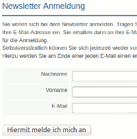 Newsletter Anmeldung